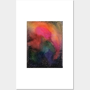 Watercolour galaxy pattern Posters and Art